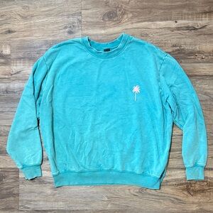 Wild Fable Teal Beach Vibes Crewneck Sweatshirt